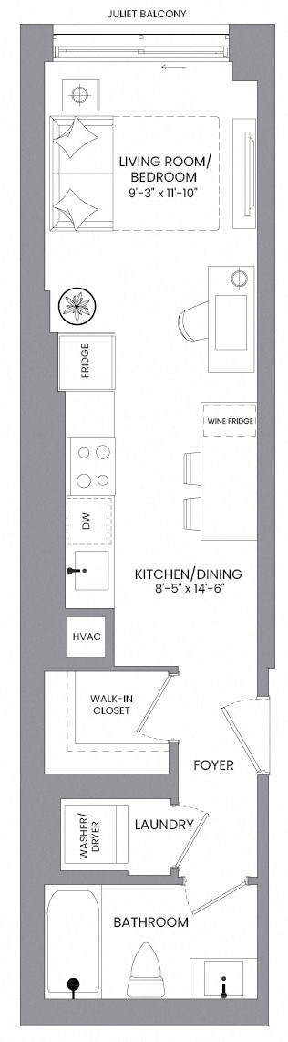 a floor plan of a small house with a bathroom and a living room